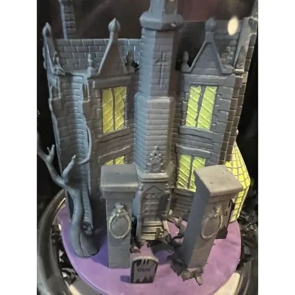 Haunted Mansion Animated Globe Cloche Swirling Bats "Ghost Host" Speaks New!
